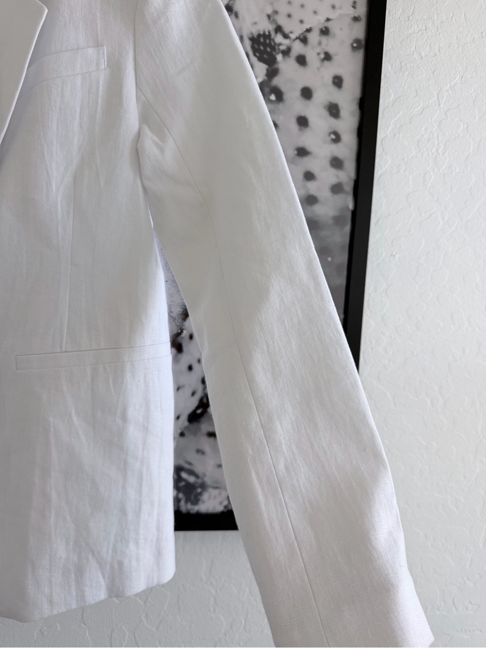 Abercrombie & Fitch White Linen Single-Button Tailored Blazer size XXS - Picture 5 of 9